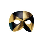 Maskenball Schwarz/Gold Augenmaske - carnivalstore.de