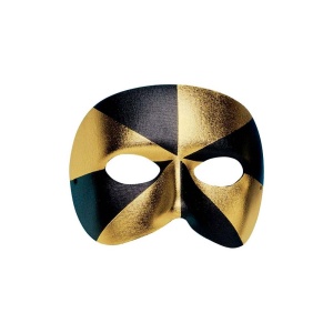 Maskovaná guľa čierna/zlatá maska ​​na oči - carnivalstore.de