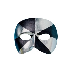 Masked Ball Black/Silver Eye Mask - carnivalstore.de