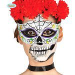 Gesichtsmaske Tag der Toten Mann | Masca pentru ochi zombie de Halloween pentru ziua morților - carnivalstore.de