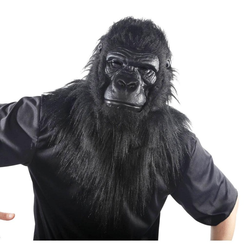 Gorillamask med rörlig mun - carnivalstore.de