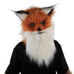 Fox Erwachsene Maske mit beweglichem Mund | Fox Vuxenmask med rörlig mun - carnivalstore.de