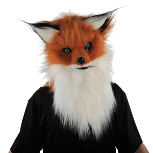 Fox Erwachsene Maske mit beweglichem Mund | Maschera per adulti volpe con bocca mobile - Carnivalstore.de