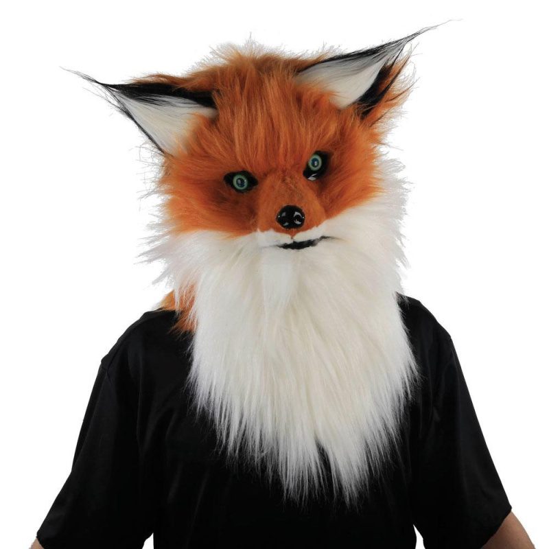 Fox Erwachsene Maske mit beweglichem Mund | Maska Fox Adult z ruchomymi ustami - carnivalstore.de