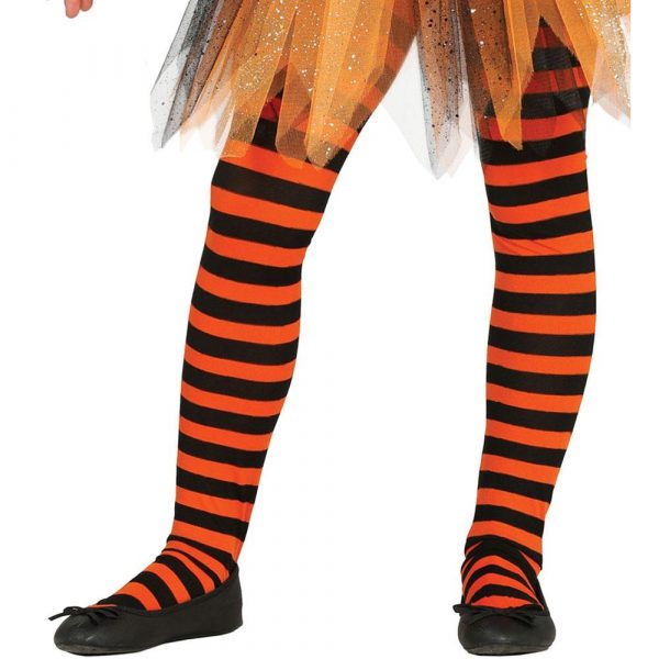 Panty mit Streifen, 7 – 9 Jahre, Mehrfarbig | Child Striped Tights - carnivalstore.de