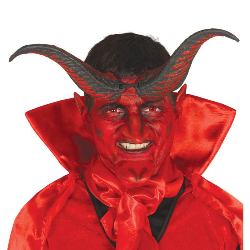 Hörner Horn Teufel Dämon Rot Halloween Horror Party Ungeheuer Monster | Demon Horns 20 cm - carnivalstore.de