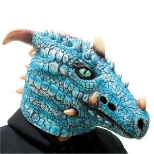Ľadový drak (Blau) Erwachsenen Kostüm Maske | Kostýmová maska ​​pre dospelých Ľadový drak (modrá) - carnivalstore.de