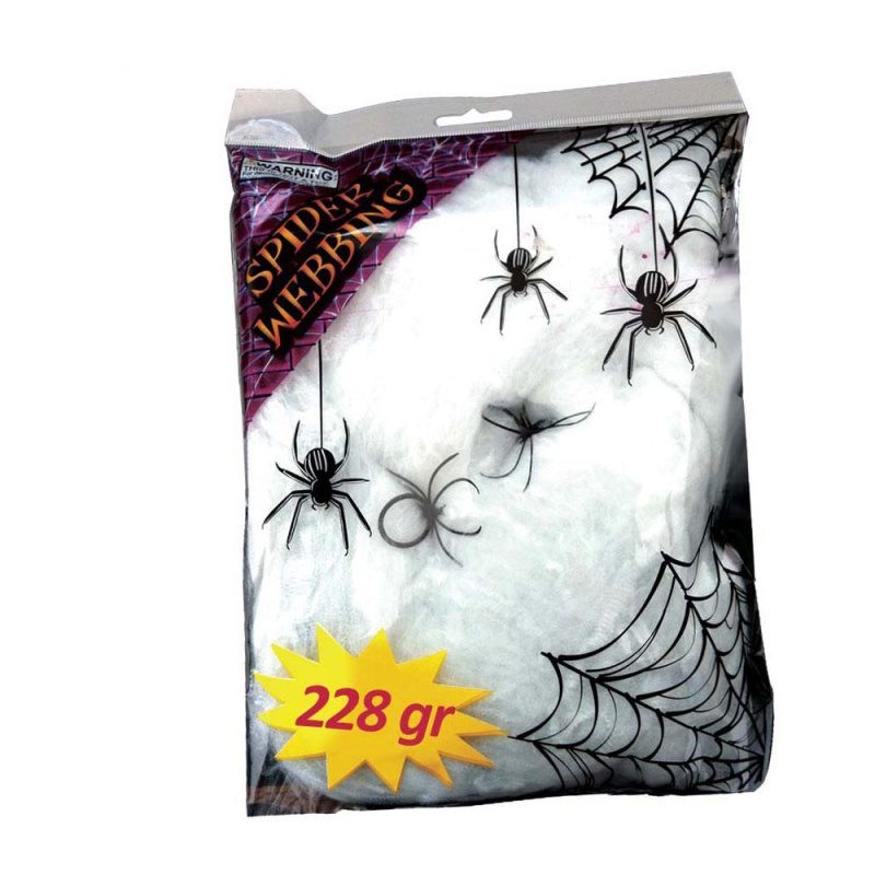 Spinnen-Netz 228 gr | Biała sieć pajęcza 228 gr - carnivalstore.de