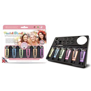Pastell Shades Uv-Gesichts- und Körperbemalungsset | Pastel Shades Uv Face and Body Paint Kit - carnivalstore.de