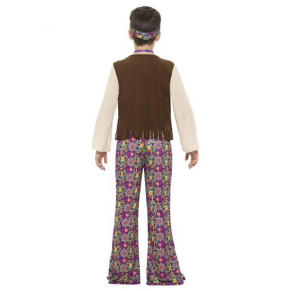Hippie-Kostüm für Kinder | Hippie Boy Costume Multi Coloured - carnivalstore.de