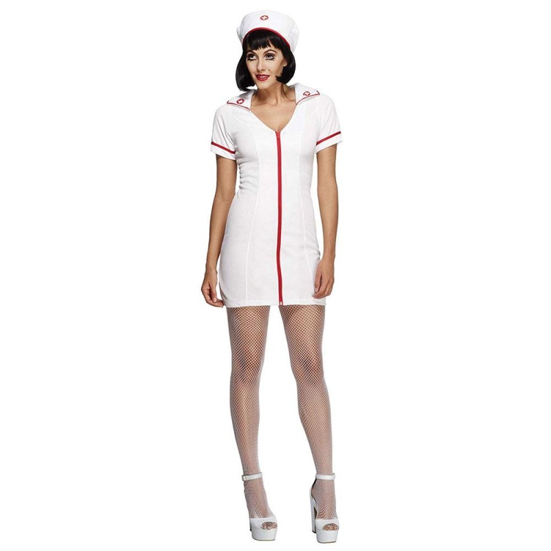 Damen Schwester Kostüm | No Nonsense Nurse Costume With Dress - carnivalstore.de