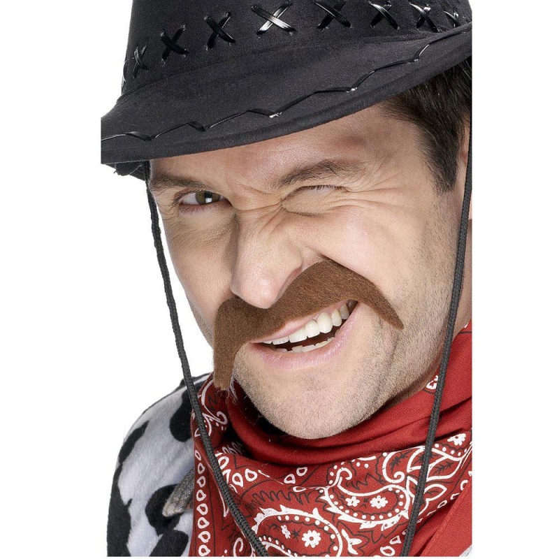 Cowboy Tash Braun Selbstklebend | Cowboy Tash Brown Selbstklebend - carnivalstore.de
