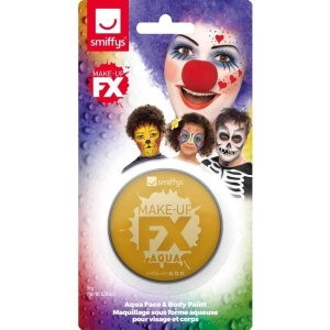 Unisex Make-Up, Gesichtswasser en Körperfarbe Metallic Gold | Make Up Fx On Display Card Metallic Goud - carnavalstore.de