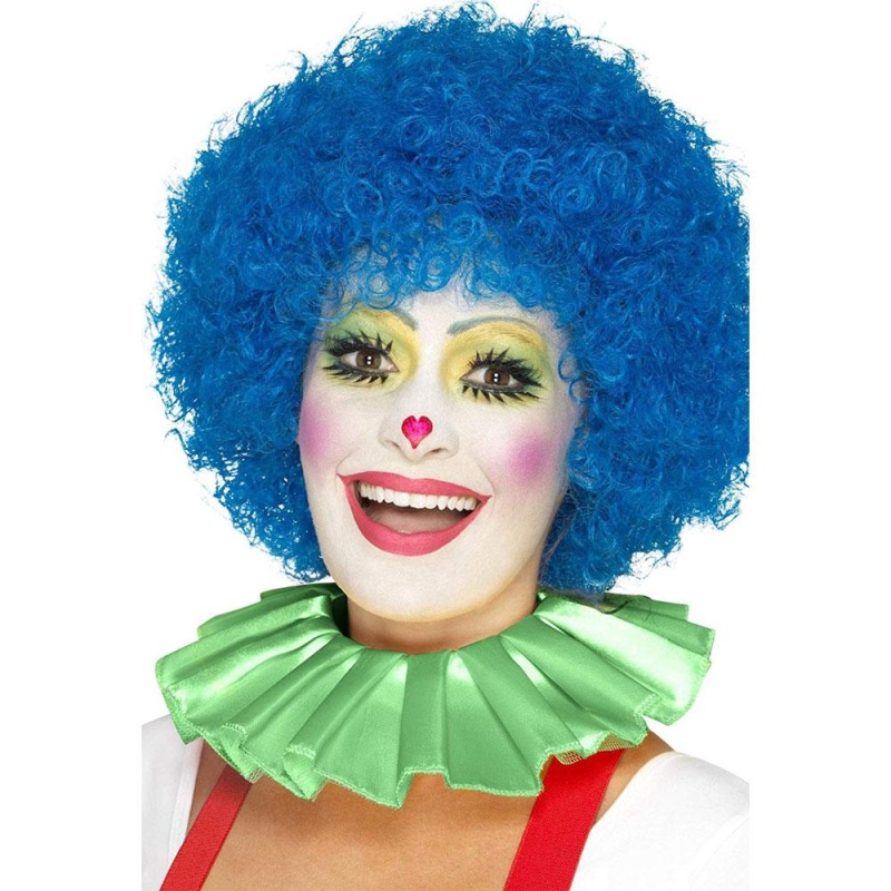 Clown Vario Ypsilon Hals Rüschen, grön | Clown Neck Ruffle Green - carnivalstore.de
