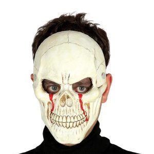 Masque en mousse tête de mort avec mousse de sang - carnivalstore.de