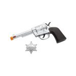 Western Roscoe Gun und Abzeichen | Pistolet i odznaka Western Roscoe - carnivalstore.de