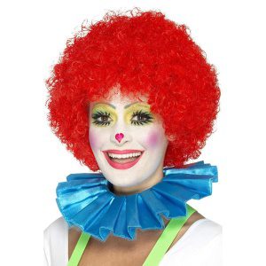 Unisex clown Kragen Blau | Clown Neck Ruffle Blue - carnivalstore.de