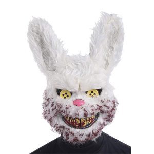 Halbmaske Killer Hase Skräck Halloween Schneeflöcken Bunny | Deadly Bear Masks Snowball the Rabbit Mask - carnivalstore.de