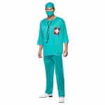 Herren Chirurg Kostüm | Surgeon Costume Green With Tunic Trousers - carnivalstore.de