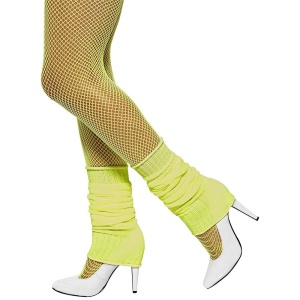 Damen Beinstulpen Neoon Gelb | Legwarmers Yellow Neon – carnivalstore.de