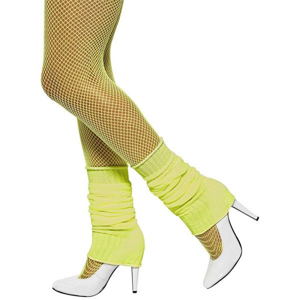 Damen Beinstulpen Neon Gelb | Legwarmers Yellow Neon - carnivalstore.de