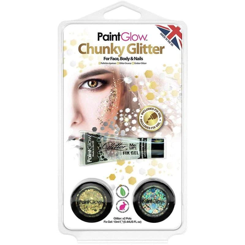 PaintGlow (HP16) Pakke 1: Chunky Glitter | PaintGlow (HP16) Pakke 1: Chunky Glitter - carnivalstore.de