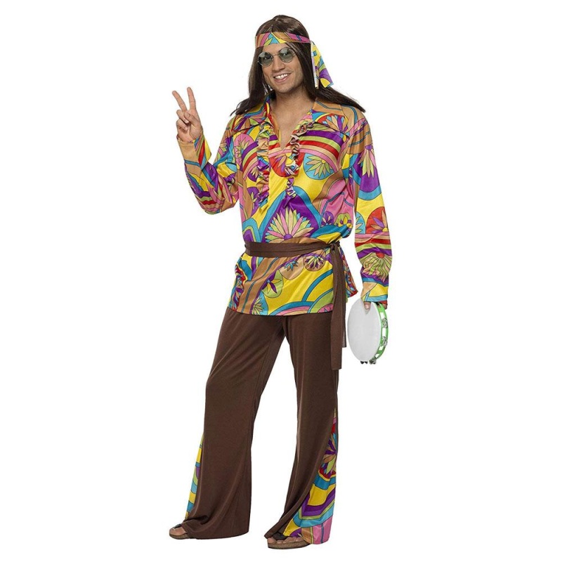 Herren Hippie Kostüm | Psihedelični hipi kostum - carnivalstore.de