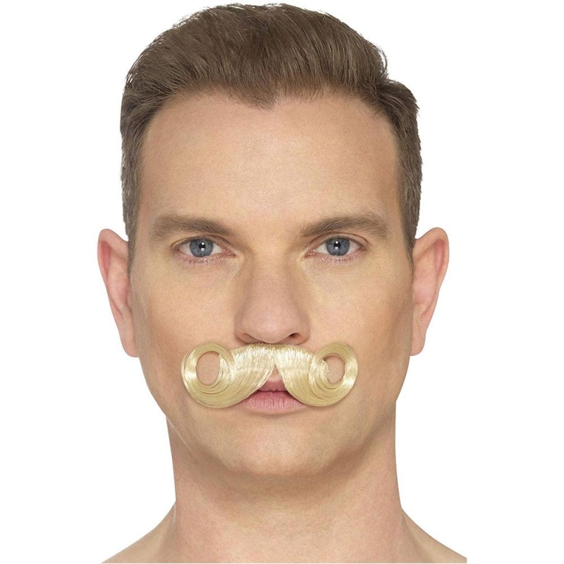 Der Imperial Schnurrbart Blond | The Imperial Moustache Blond Håndknyttet - carnivalstore.de