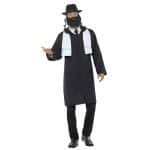 Herren Rabbiner Kostüm | Costum Rabbi Negru Cu Jachetă Eșarfă Pălărie - carnivalstore.de