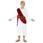 Kinder Römischer Junge Kostüm | Romeins Kostuum Wit Met Robe Belt - carnavalstore.de