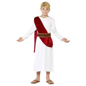 Kinder Römischer Junge Kostüm | Roman Costume White With Robe Belt - carnivalstore.de