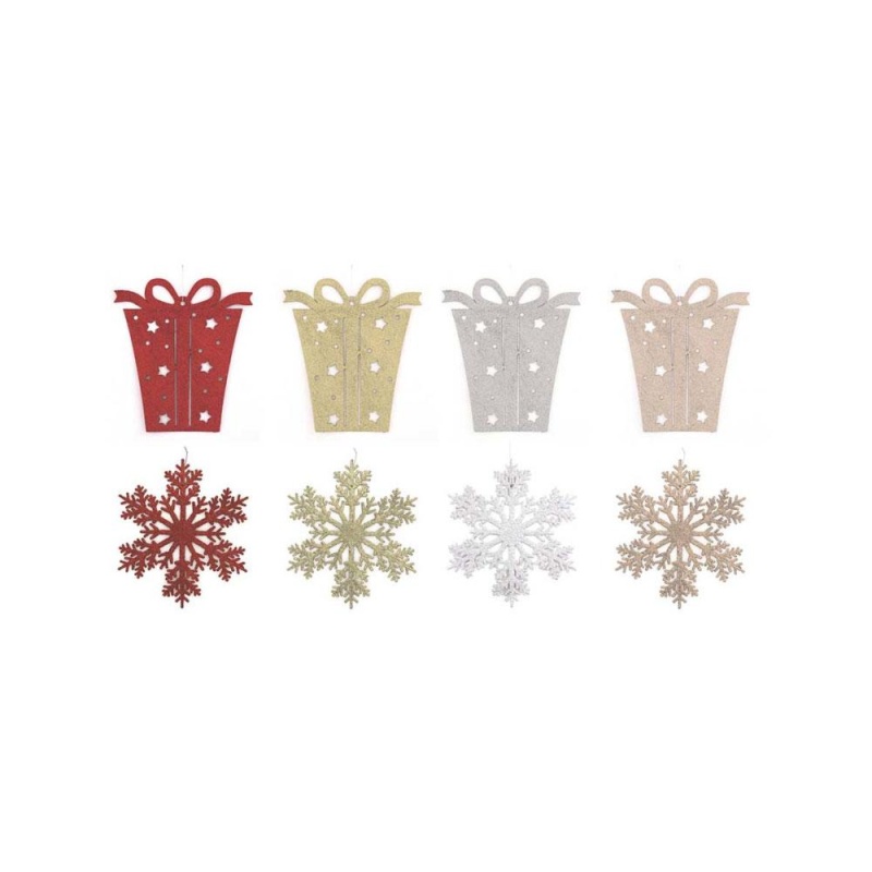 Julgranshängande glitterdekor Snowflake - carnivalstore.de