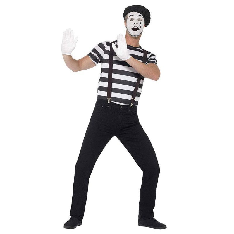 Herren Pantomime Kostüm | Gentleman Mime Artist Costume - carnivalstore.de