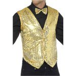 Herren Pailletten Weste | Paillettenvest Goud - carnavalstore.de