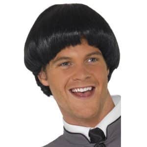 Sraith 60er Jahre Swing Perücke | Swinging 60s Bowl Wig Black - carnivalstore.de