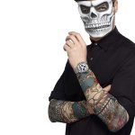 Herren Tag der Toten Tattoo rmel | Dag van de Doden Tattoo Sleeve - carnavalstore.de