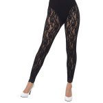 Damen 80er Jahre Spitzen-Leggings | Legging en dentelle des années 80 - carnivalstore.de