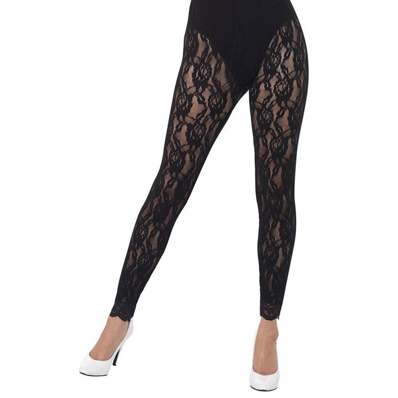 Damen 80er Jahre Spitzen-legginsy | Koronkowe legginsy z lat 80. - carnivalstore.de