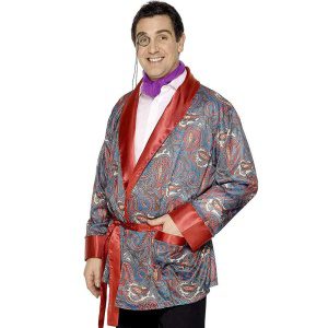 Smoking Jacket Paisley-Design | Smoking Jacket Blue Paisley Design - carnivalstore.de