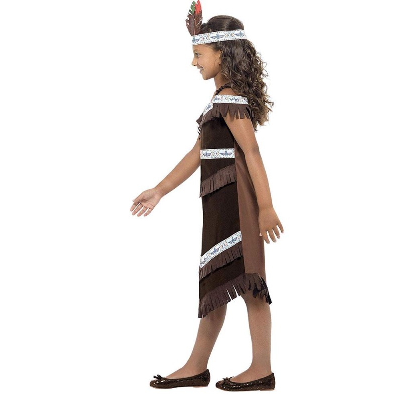 Kinder Mädchen Indianerin Kostüm | Indianisch inspiriertes Mädchenkostüm - carnivalstore.de