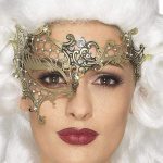 Deluxe Metall Filigran Half Eye Maske | Halbe Augenmaske Deluxe Metall Filigran - carnivalstore.de