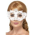 Stickte Spitze filigran Augenmaske | Bestickte Augenmaske mit Spitze und filigranem Blumenmuster - carnivalstore.de