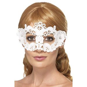 Stickte Spitze filigran Augenmaske | Bestickte Augenmaske mit Spitze und filigranem Blumenmuster - carnivalstore.de