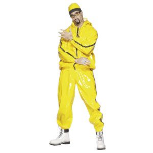 Herren Rapper Kostüm | Abito da rapper giallo con giacca con cappuccio - carnivalstore.de