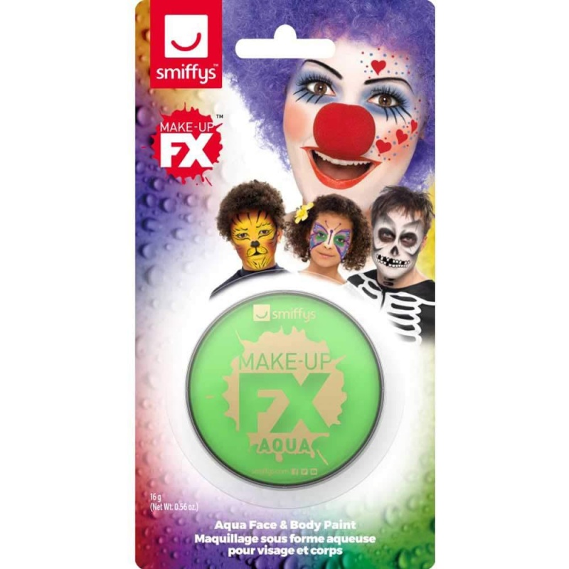 Unisex Make-Up, Gesichtswasser und Körperfarbe Neongrün | Make Up Fx On Display Card Lime Green - carnivalstore.de