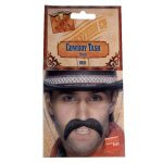 Cowboy Tash Samoprzylepna Schwarz | Kowbojska Tash Czarna Samoprzylepna - carnivalstore.de