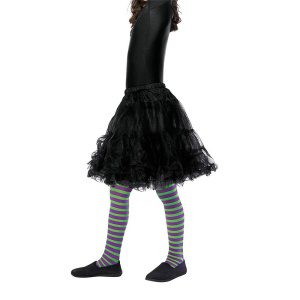 Kinder Mädchen Hexen Strumpfhose Lila und Grün | Wicked Witch Tights Child Grøn & Lilla - carnivalstore.de