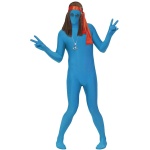 Herren Second Skin Kostüm in Blau | Abito Seconda Pelle Blu Con Marsupio Nascosto - Carnivalstore.de