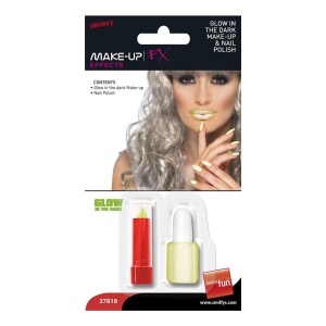 Damen Lippenstift und Nagel Set | Make Up Fx Gid Lipstick Nail Polish Set - carnivalstore.de