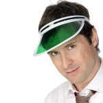 Unisex Poker Visier, One Size, Grün | Poker Visor Green - carnivalstore.de